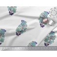 thumbnail image 3 of Soimoi Modal Satin Fabric Leaves & Floral Block Print Sewing Fabric Yard 42 Inch Wide, 3 of 3