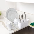 thumbnail image 3 of Mainstays Small Chrome Wire Dish Rack - White, 3 of 6