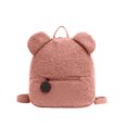 thumbnail image 2 of ZZkhGO Cute Bear Ears Backpack, Lambskin Kids Rucksack Pack, Adjustable Shoulder Bag for Daily Travel, 2 of 6