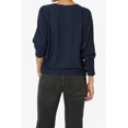 thumbnail image 2 of Haut Côtelé Décontracté à Manches 3/4 Dolman Col Bateau pour Femmes, 2 of 7