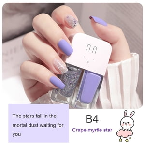 2 Couleurs Nail Polonais Non-Toxic Séchage rapide Nail Poli Glossy Longwear Nail polonais