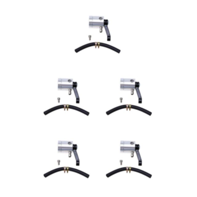Langgg Fluid Reservoir For Airbrush Set - Convenient And Long-lasting Universal Clutches Oil Fluid silver 5Set