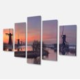 thumbnail image 2 of Windmills at Sunrise Panorama - Landscape Canvas Art Print, 2 of 3