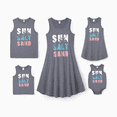 thumbnail image 1 of PatPat Family Matching Letter Print Sleeveless Tank Top or Tank Dress Set, 1 of 5