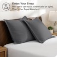 thumbnail image 3 of Bare Home Pillow Sham Set - Premium 1800 Collection - Double Brushed - Euro, Gray, 3 of 7