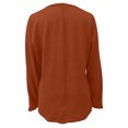 thumbnail image 5 of Yuyuzo Hauts Grande Taille pour Femmes Chic Mode Décontracté Couleur Unie Chemises de Bas Manches Longues Col Rond Hauts, 5 of 5