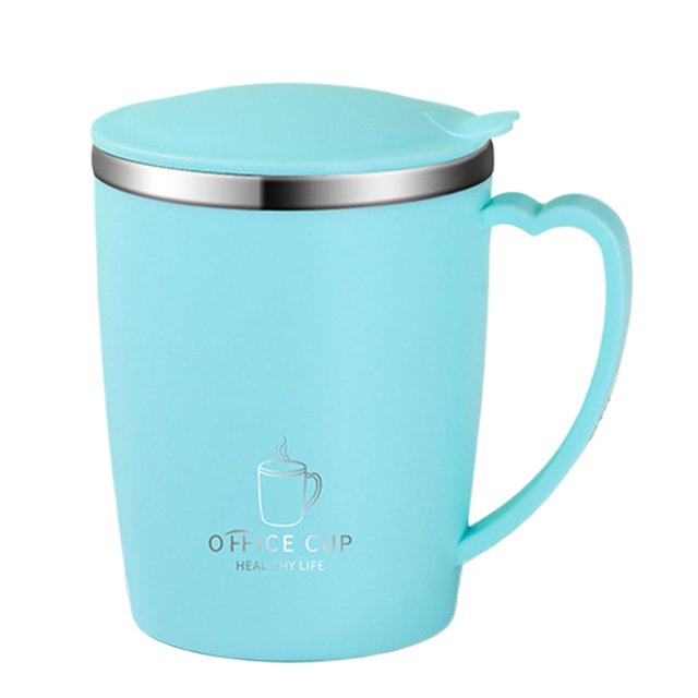 tredstone Stainless Steel Cup Leak-Proof Lid Portable Size Multiple Color Options Stainless Steel Mug With Lid Light Blue