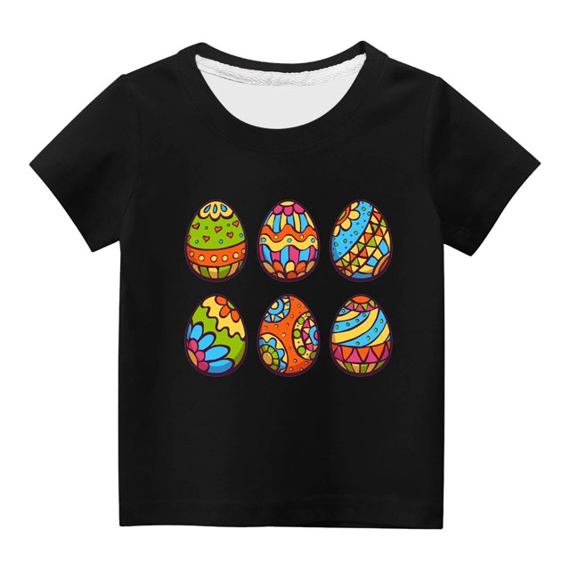 Chemises pour Filles Tout-Petits Enfants Garçons Filles Mignon Col Rond Imprimé Manches Courtes Haut