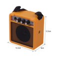 thumbnail image 4 of Graflsoa Muslady Portable 5W Mini Guitar Amp with Shoulder Strap, Tone Control, and Overdrive - Yellow (Battery Not Included), 4 of 6