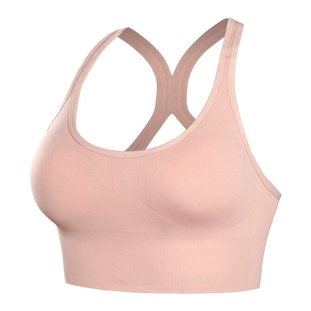 Virmaxy Womens Wireless Bra Solid Color Soft and Comfortable Gathered Large Bra Solid Color Soft and Comfortable Without Steel Rings Gathering To A Large Bra Pink-3 L