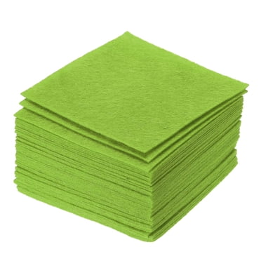 Feuilles de Feutre Souple Feuilles d'Artisanat Vert Foncé 4 x 4 Pouces 42 Pcs