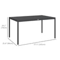 thumbnail image 3 of Outsunny Table à Manger d'Extérieur avec Cadre en Aluminium, Table de Jardin, Gris Foncé, 3 of 10