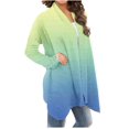 thumbnail image 3 of Pntutb Manteaux Grande Taille pour Femmes Mode Été Hiver Imprimé Manches Longues Cardigan, 3 of 5