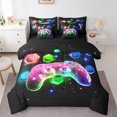 thumbnail image 1 of YST Girls Gaming Bedding Set,Space Universe Gamepad Comforter Set for Kids,Neon Glitter Game Console 7Pcs Bed In A Bag Queen,Modern Abstract Geometry Sheet Set with Comforter, 1 of 1