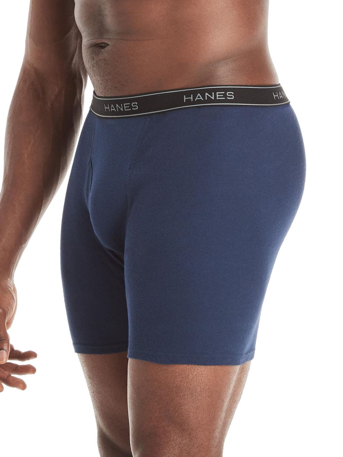 Calecons boxeurs Hanes Comfortsoft sans etiquette pour hommes, extensibles, coupe moderne, frais et respirants – paquet boni de 4 + 1