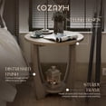thumbnail image 2 of COZAYH Rustic Farmhouse Round End Table with Storage Shelf for Living Room, Grey, 2 of 8