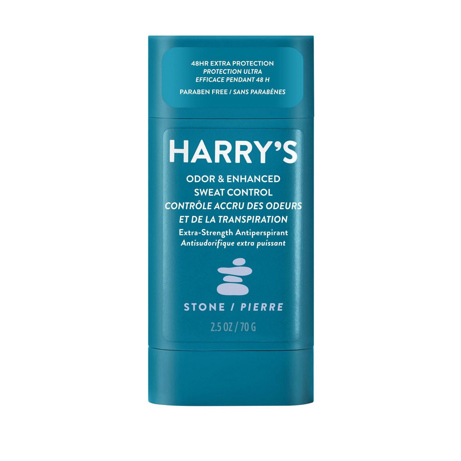 Antisudorifique pour hommes en bâton extra puissant avec protection accrue contre les odeurs et la sueur Harry’s, parfum Pierre – 70 g