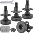 thumbnail image 1 of LSLJS Furniture Levelers 3/8''-16 Thread W/ T-Nut Kit Furniture Leveling Feet Furniture Levelers for Tables,Cabinets,Chairs,Workbench,Sofa and More,Large, Home Accessories, 1 of 2