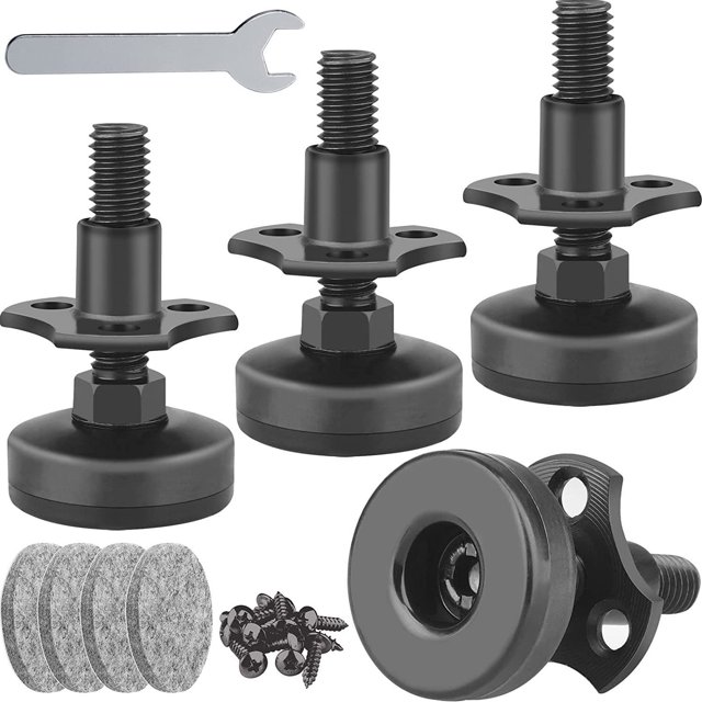 LSLJS Furniture Levelers 3/8''-16 Thread W/ T-Nut Kit Furniture Leveling Feet Furniture Levelers for Tables,Cabinets,Chairs,Workbench,Sofa and More,Large, Home Accessories