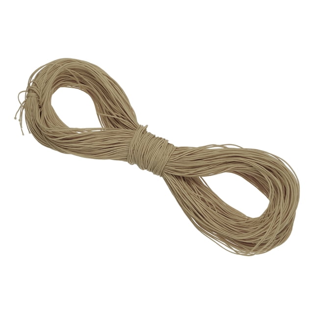 Uxcell Elastic Cord Heavy Stretch String Rope for Crafting DIY Sewing Hook Straps Camping Tie Down Strap Khaki 1mm x 100m