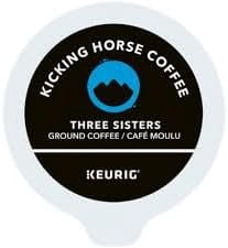 Kicking Horse Three Sisters, Medium Roast, K-Cup Coffee Pods, 96 Count for Keurig Brewers