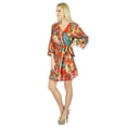 thumbnail image 2 of Bimba Women Short Solid Belt Robe Soft Modal Cotton Wrap Round Plain Bath Robe, 2 of 7