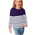 thumbnail image 2 of RXIRUCGD Chemises à Manches Longues pour Filles, Col Rond Mignon, Blouses Décontractées Élégantes, Violet, Taille : 9 Ans, 2 of 6