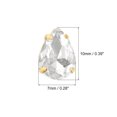 thumbnail image 2 of Unique Bargains 20Pack Teardrop Sew on Rhinestone - 10x7mm Glass Teardrop Crystal Rhinestones in Gold Prong Setting (White), 2 of 7