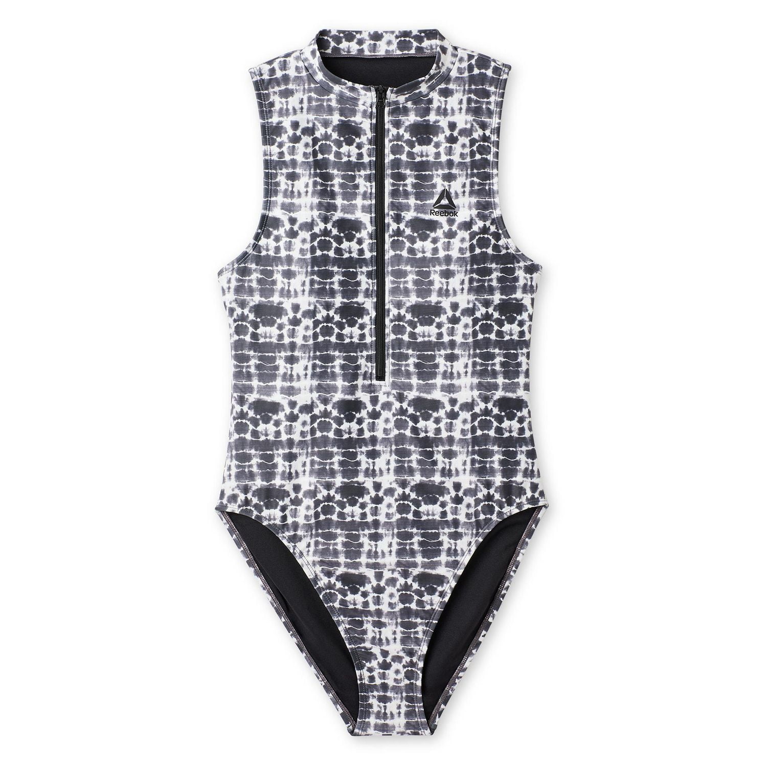 Maillot de bain 1 pièce à demi-zip Reebok pour femmes