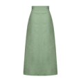 thumbnail image 4 of Ketyyh-chn99 Robes d'Été pour Femmes Grande Taille Robe Élégante pour Femme Robe Droite Unie pour Vacances Robe à Enfiler Robe de Plage Vert,P, 4 of 4