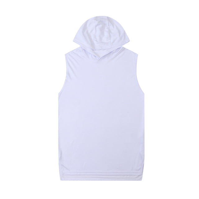 Timegard Shirts for Men Summer Solid Color Sleeveless Hoodies Pullover Top Casual Workout Tee Shirts