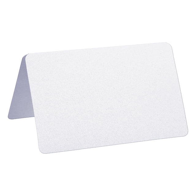 Unique Bargains Blank Greeting Cards,50pack Favor Decor Foldable Card ,White Pearlescent Paper