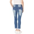 thumbnail image 1 of Cover Girl Taille Haute Mignonne Déchirée Patchée Réparation Ajustée Juniors, Bleu Moyen, 15, 1 of 2
