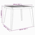 thumbnail image 4 of vidaXL Garden Table 110x110x75 cm Solid Wood Acacia, 4 of 5