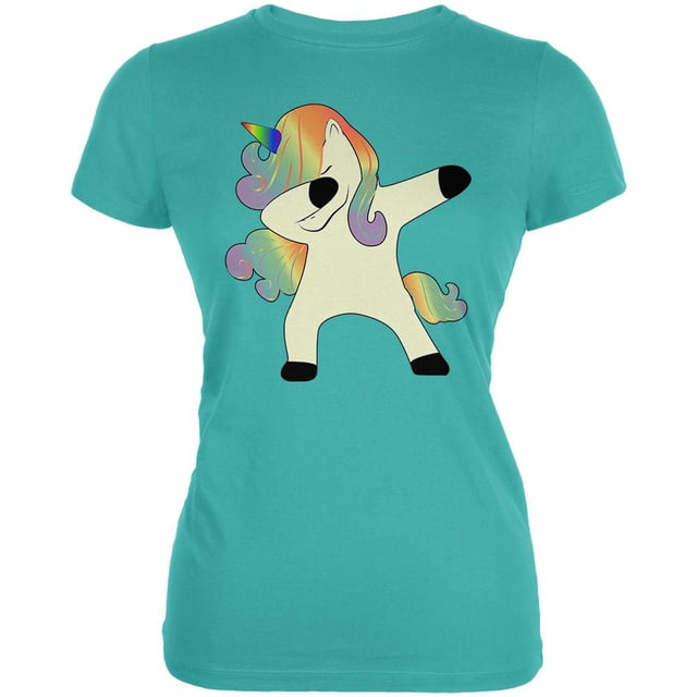 Dabbing Unicorn Juniors Soft T Shirt