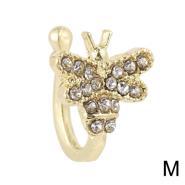 Jewelry Non-Piercing U-Shaped Nose Clip Micro-Inlaid Zircon Heart Fishtail Crown Nose Stud