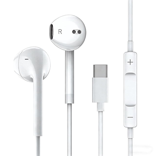 S01 USB-C(TYPE-C) Wired Earbuds for iPad Pro iPhone 15/16/17 Series, Hi-Fi Stereo Sound with Mic Volume Control, Universal Android Compatible