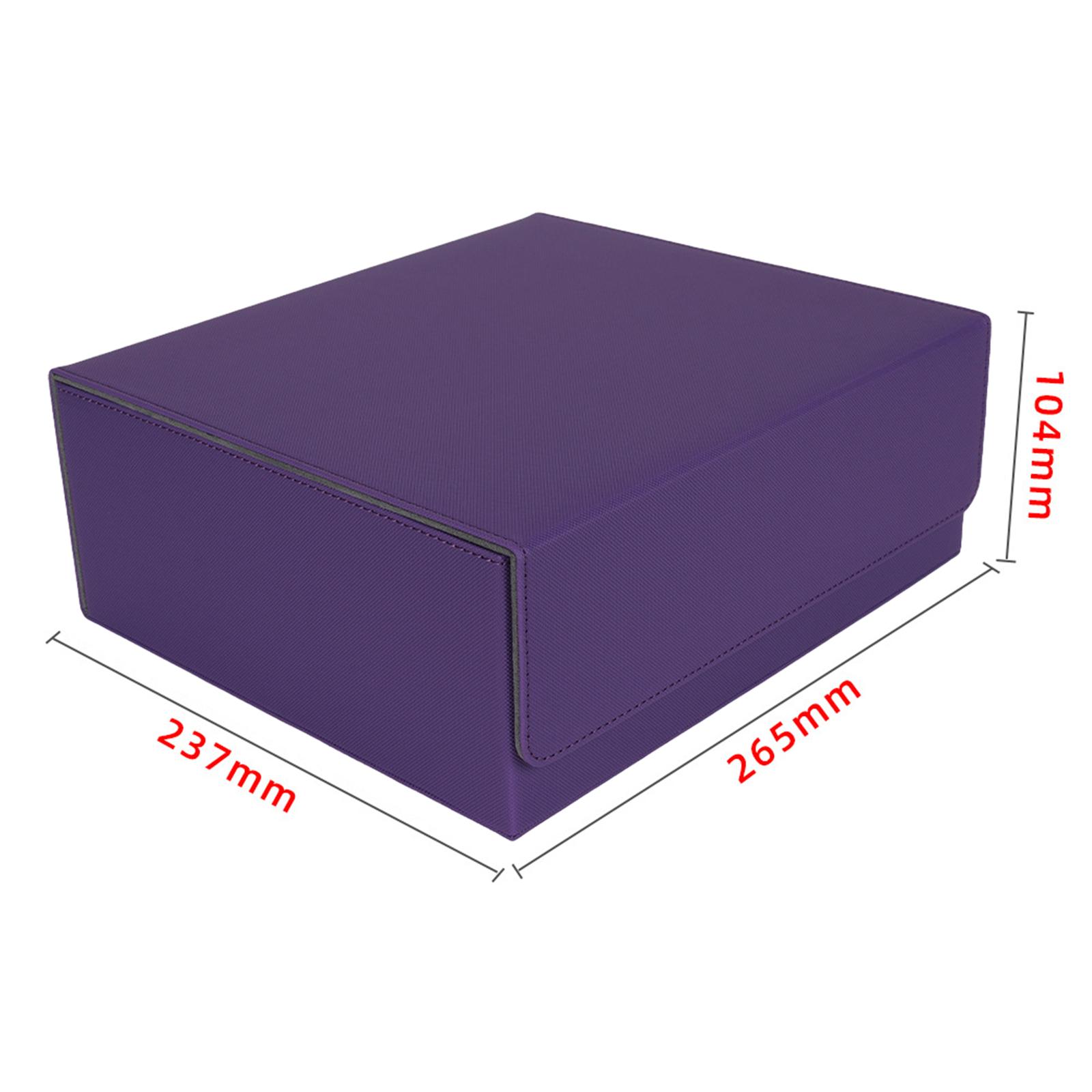 ZERONE Boîte de jeu à cartes en cuir PU, grande capacité, fermeture
