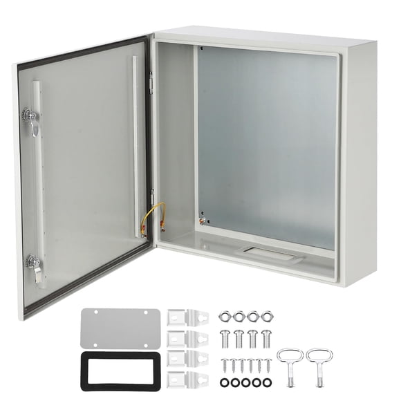 Distribution box made of cold-rolled steel 20x16x8 inch, metal switch cabinet with 1.5 mm wall thickness, lockable electrical distribution box for wall mounting for indoor use