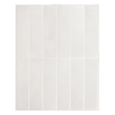 Smart Tiles - 3D Adhesive Peel and Stick Backsplash Tile, Off-white - 5-Pack 11.43" x 9"