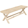 thumbnail image 1 of Outsunny  55.1" Garden Bench 2-Seater Outdoor Bench, Natural Wood Finish, 1 of 10