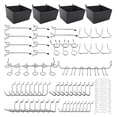 thumbnail image 1 of 80 Piece Pegboard Hooks Assortment with Pegboard Bins, Peg Locks, for Organizing Various Tools for Kitchen Craft Room, 1 of 8