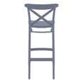 thumbnail image 5 of Compamia Cross Tabouret de Bar Contemporain en Résine pour Intérieur et Extérieur - Ensemble de 1, Gris Foncé, 5 of 5