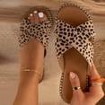 thumbnail image 2 of Penkiiy Womens Studded Flat Sandals Open Toe Slip On Mule Slides Crossed Strap Slipper 36 Brown, 2 of 9
