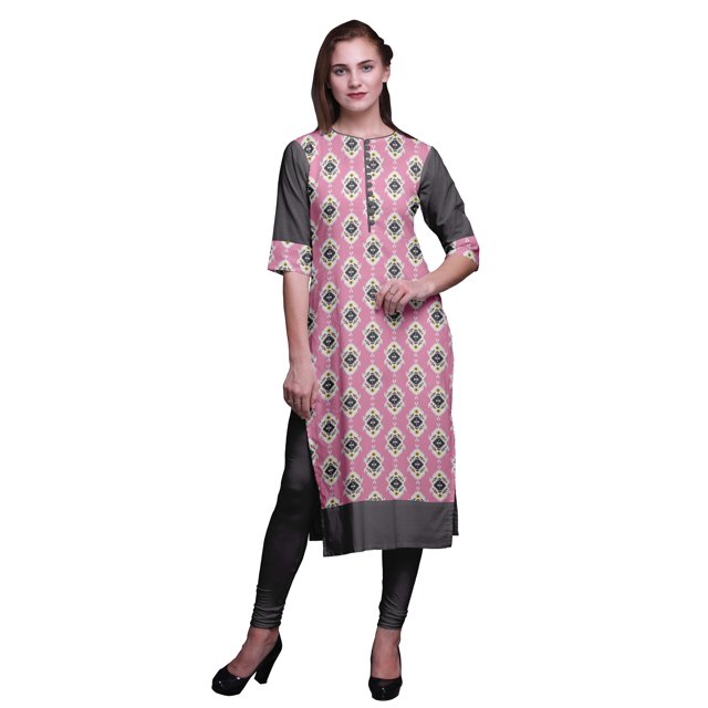 Bimba Kurta Imprimée d'Été, Tunique Droite, Robes pour Femmes