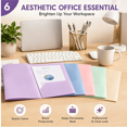 thumbnail image 4 of ZTTD Folders with Pockets (6 Pack, Assorted Colors), Plastic Folder with Pocket, Poly Folder for Documents Letter Size, 2 Pocket Folders with Business Card Slot for Home, S-chool, Office, 4 of 4