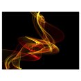 thumbnail image 2 of Red Yellow Twisted Waves Fractal - Large Abstract Canvas Wall Art, 2 of 3