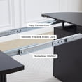 thumbnail image 2 of Weselon 78" Extendable Dining Table for 6-8, Modern Oval Kitchen Table with Roman Column Table Leg, Large Oval Solid Wood Table, Dining Room Table,Black, 2 of 9