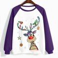 thumbnail image 4 of Chandail en Molleton de Noël pour Femmes 2023 Col Rond Mode Décontractée Manches Longues Imprimé de Noël Chandail en Molleton Blouse en Solde, 4 of 4