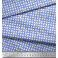 thumbnail image 3 of Soimoi Blue Rayon Fabric Leaves & Floral Geometric Print Sewing Fabric Yard 56 Inch Wide, 3 of 5